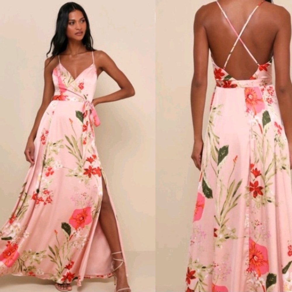 Lulu's Blush Pink Maxi Dress